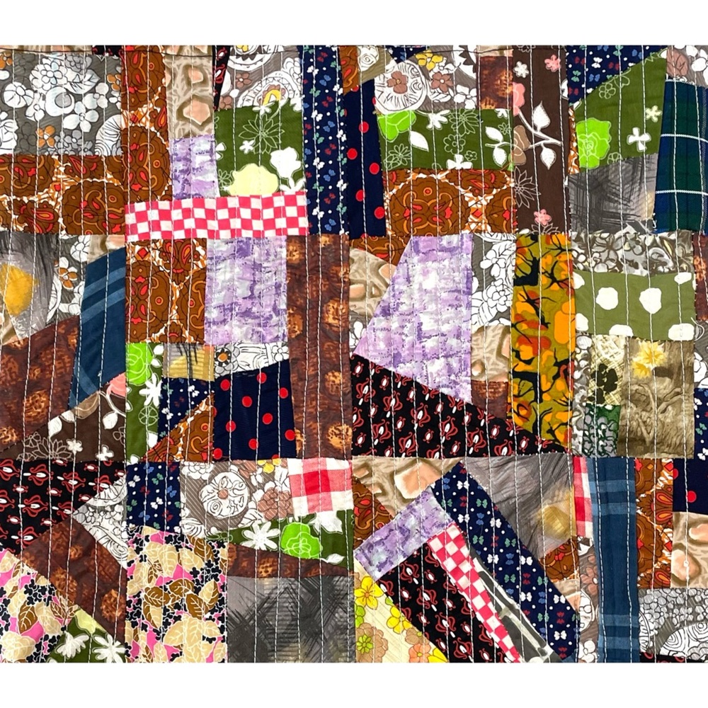 SALLY SAW • Handmade Colorful Patchwork Tote Bag - Picture 3 of 9